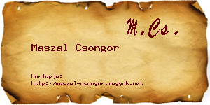 Maszal Csongor névjegykártya